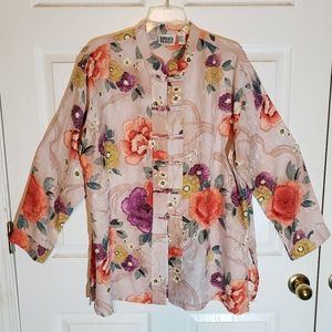 Chico's Design Silk Tunic Blouse size 3